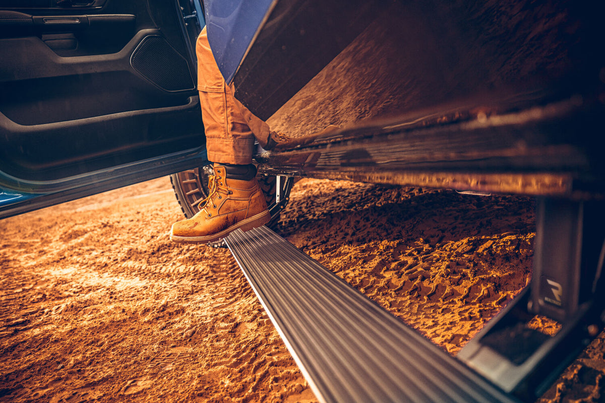 PowerStep Boards Plug N Play 25-26 Ram 1500 All Cabs Requires Air Tank Relocation Kit Diesel AMP Research AMP Research