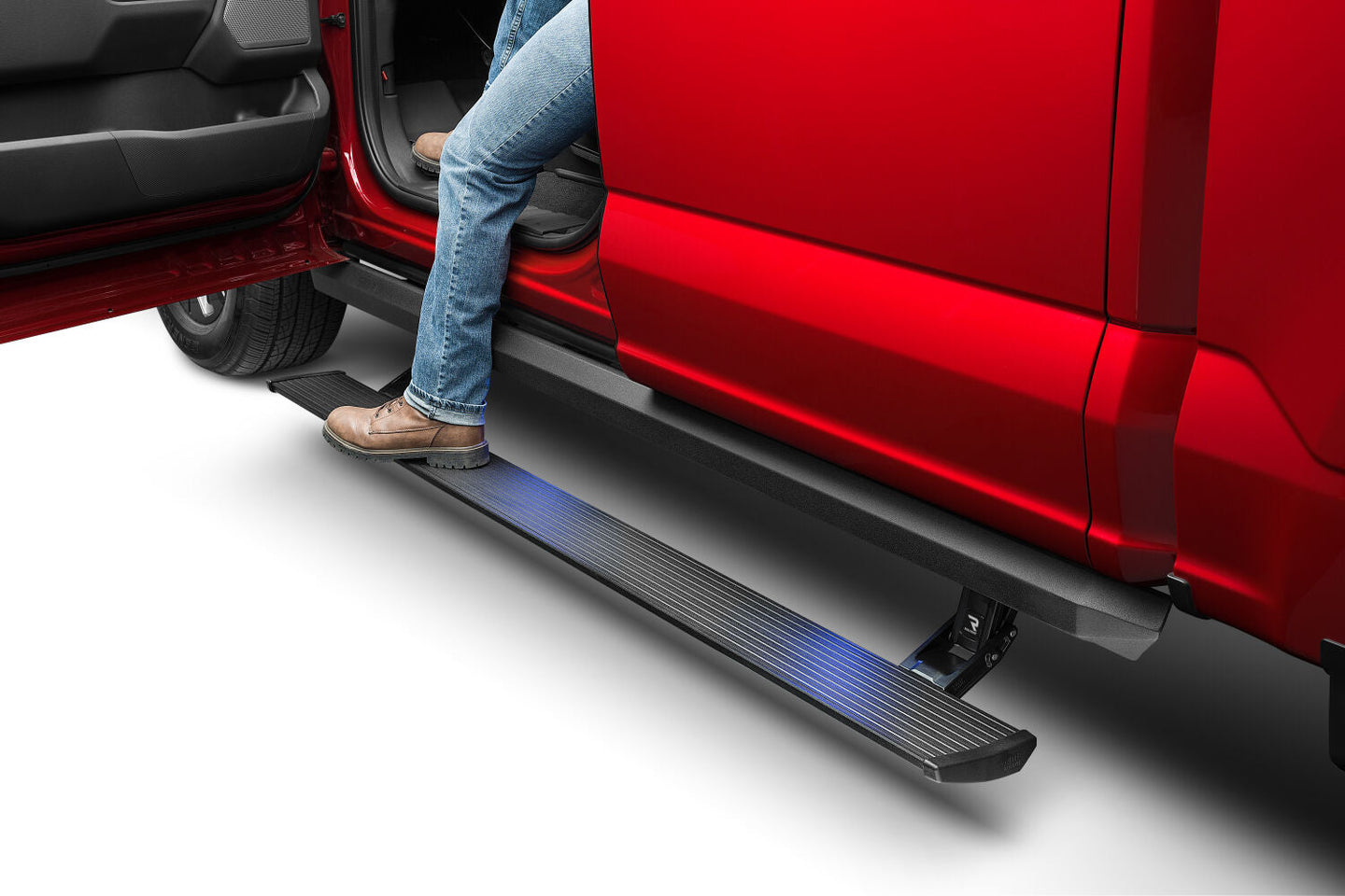 PowerStep XL Electric Running Boards Plug N Play System For 20-21 Ford F-250/F-350/F-450 SuperCrew Cab 22 F-250/350/450 XL/XLT Crew Cab AMP Research AMP Research