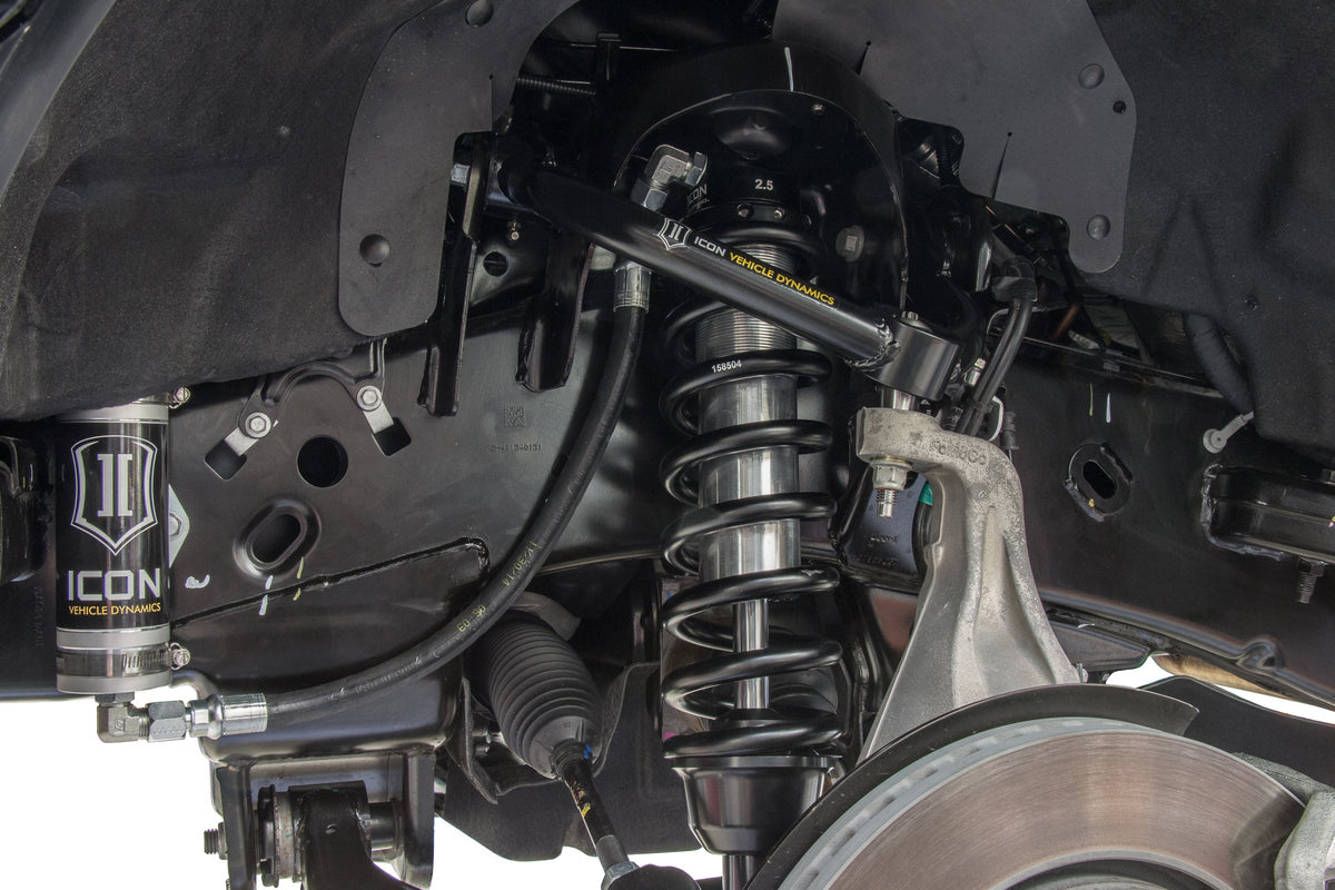 2014 Ford F-150 4WD 1.75-2.63 Inch Lift Front V.S. 2.5 Series Coilover Kit Remote Reservoir Icon Vehicle Dynamics Icon Vehicle Dynamics