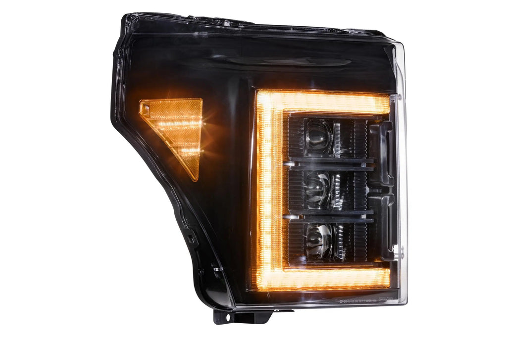 Ford Super Duty (11-16): XB LED Headlights Amber DRL Bi-LED Headlights Driven Light Group