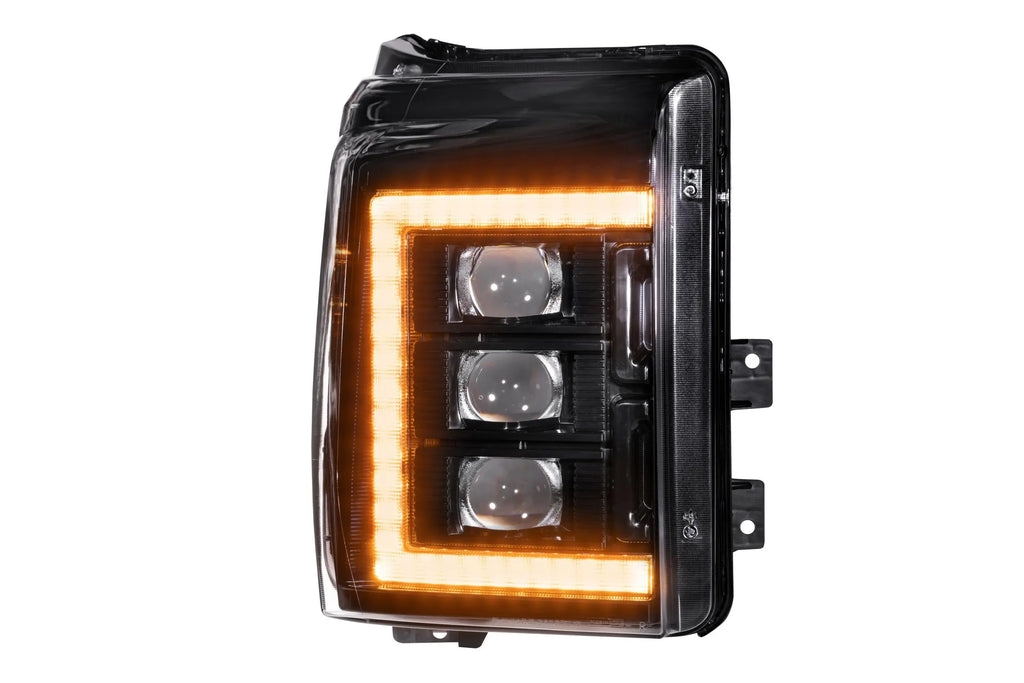 Ford Super Duty (11-16): XB LED Headlights Amber DRL Bi-LED Headlights Driven Light Group