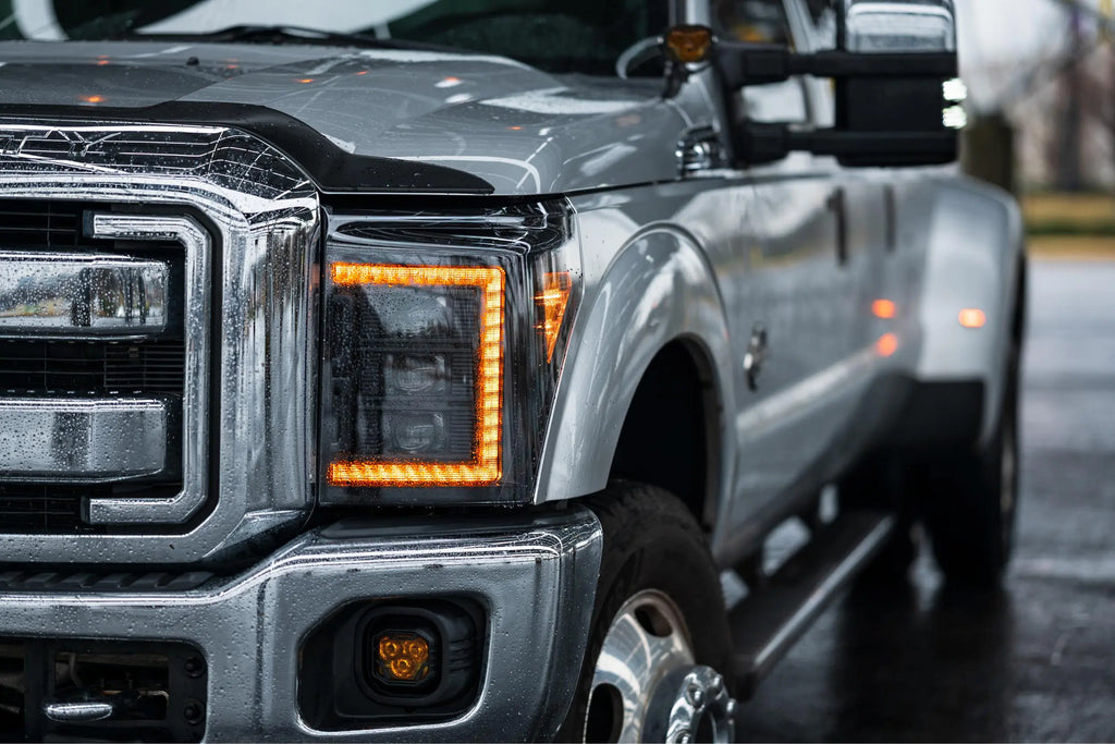 Ford Super Duty (11-16): XB LED Headlights Amber DRL Bi-LED Headlights Driven Light Group