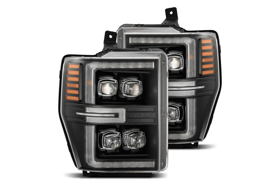 Ford Super Duty (08-10): AlphaRex Nova Headlights LED Projector Headlights Driven Light Group