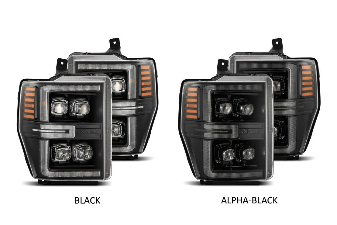 Ford Super Duty (08-10): AlphaRex Nova Headlights LED Projector Headlights Driven Light Group