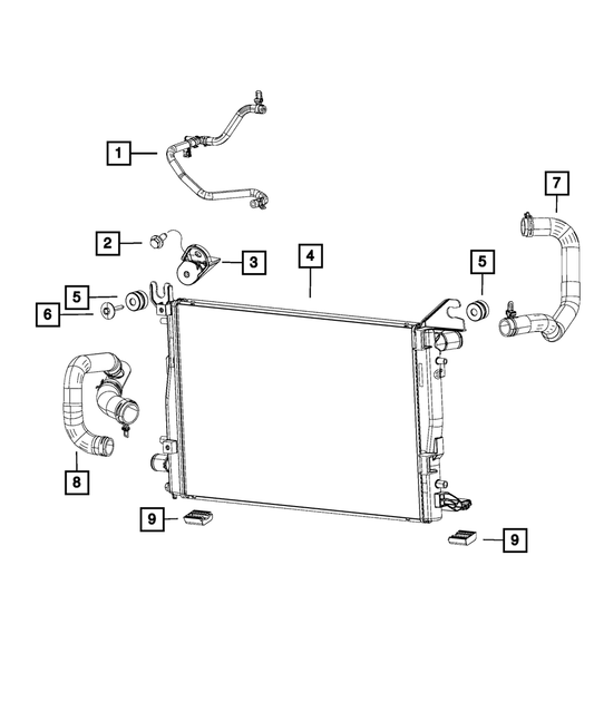 Mopar 68166469AC Upper Radiator Hose (Secondary)