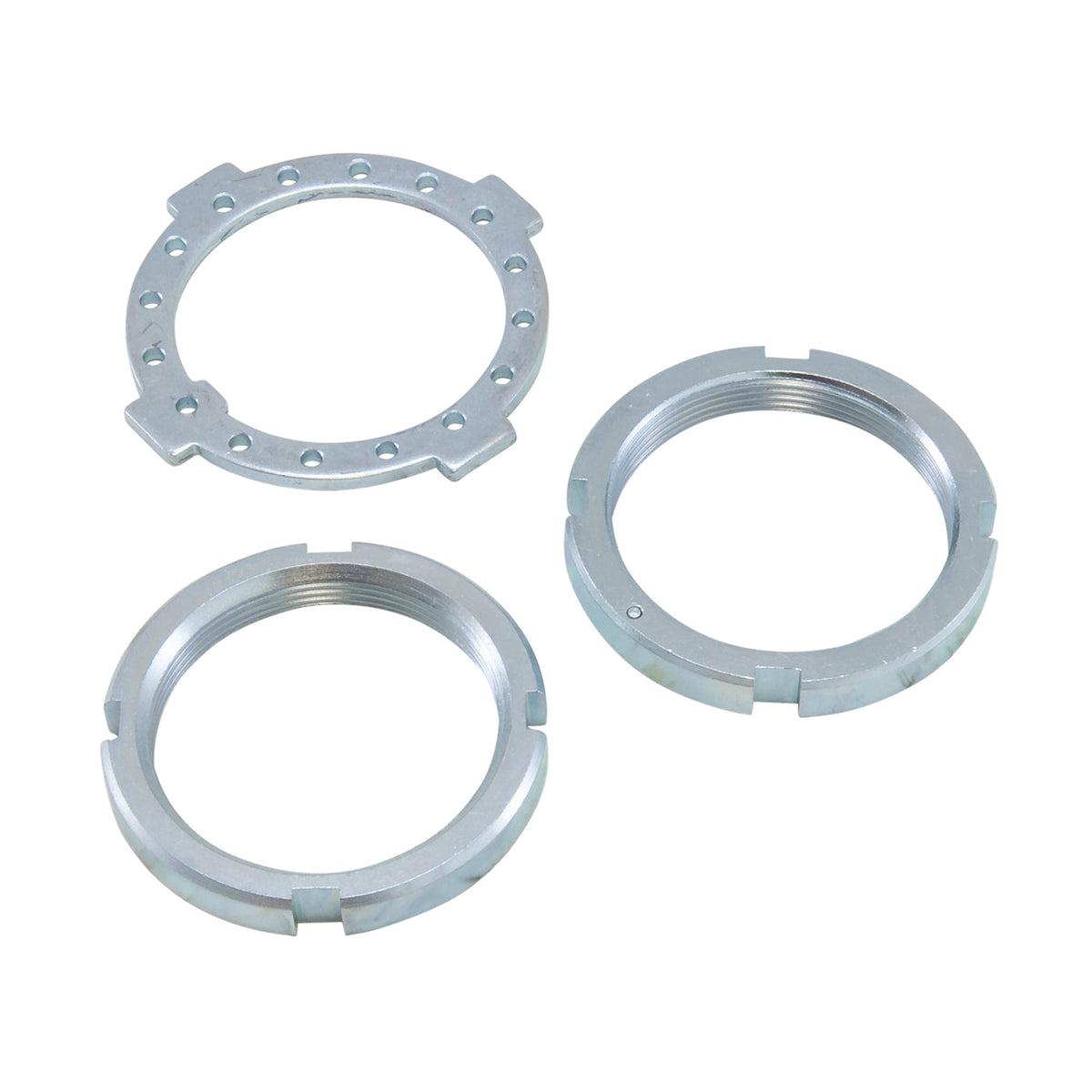 Dana 50/60 Spindle Nut Kit Replacement D50('81&Newer)+D60 Spindle Nut Kit 2 Nuts + Washer 2-16 Threads Yukon Gear Yukon Gear and Axle