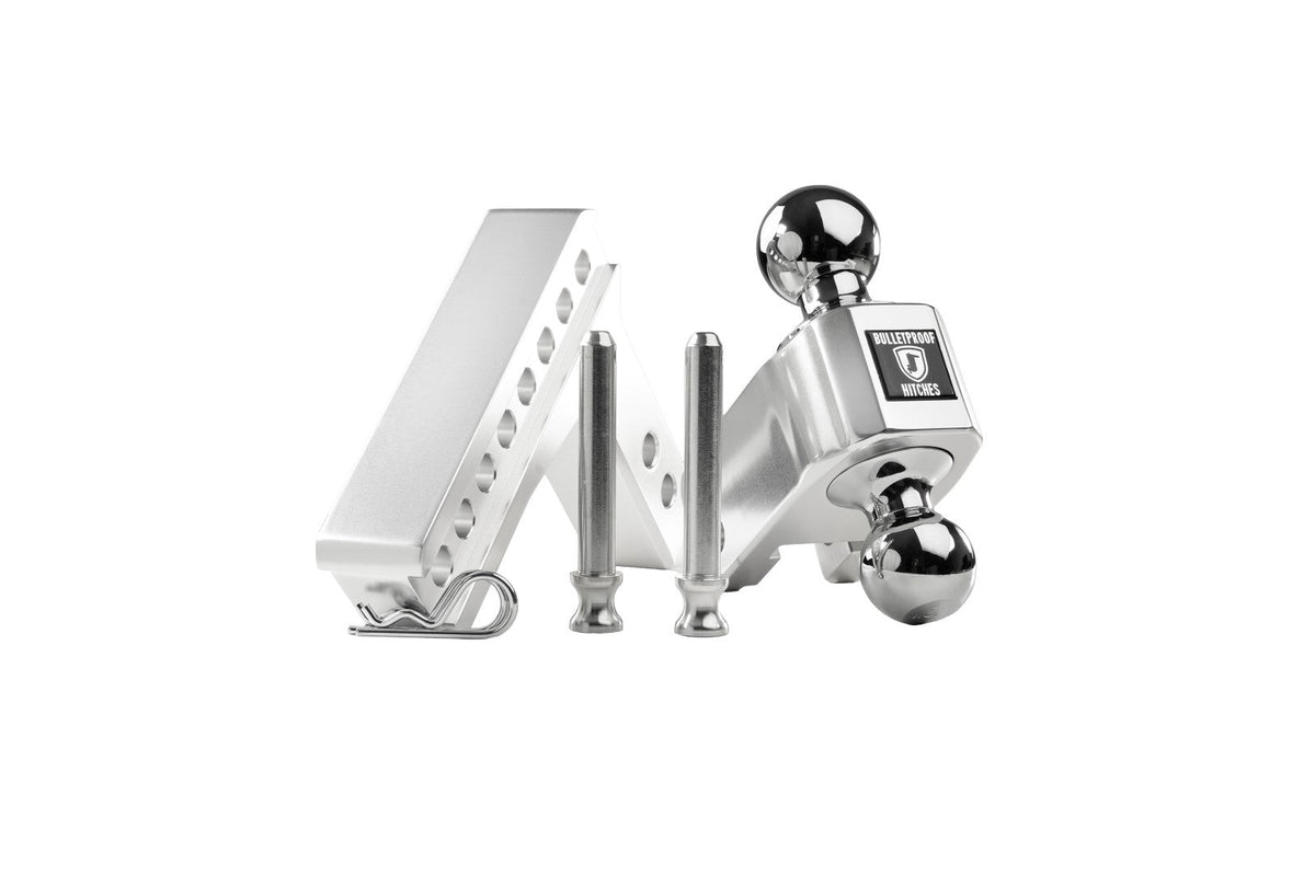 2.0 inch Aluminum Medium Duty 4 inch Drop/Rise Hitch BulletProof Hitch BulletProof Hitches