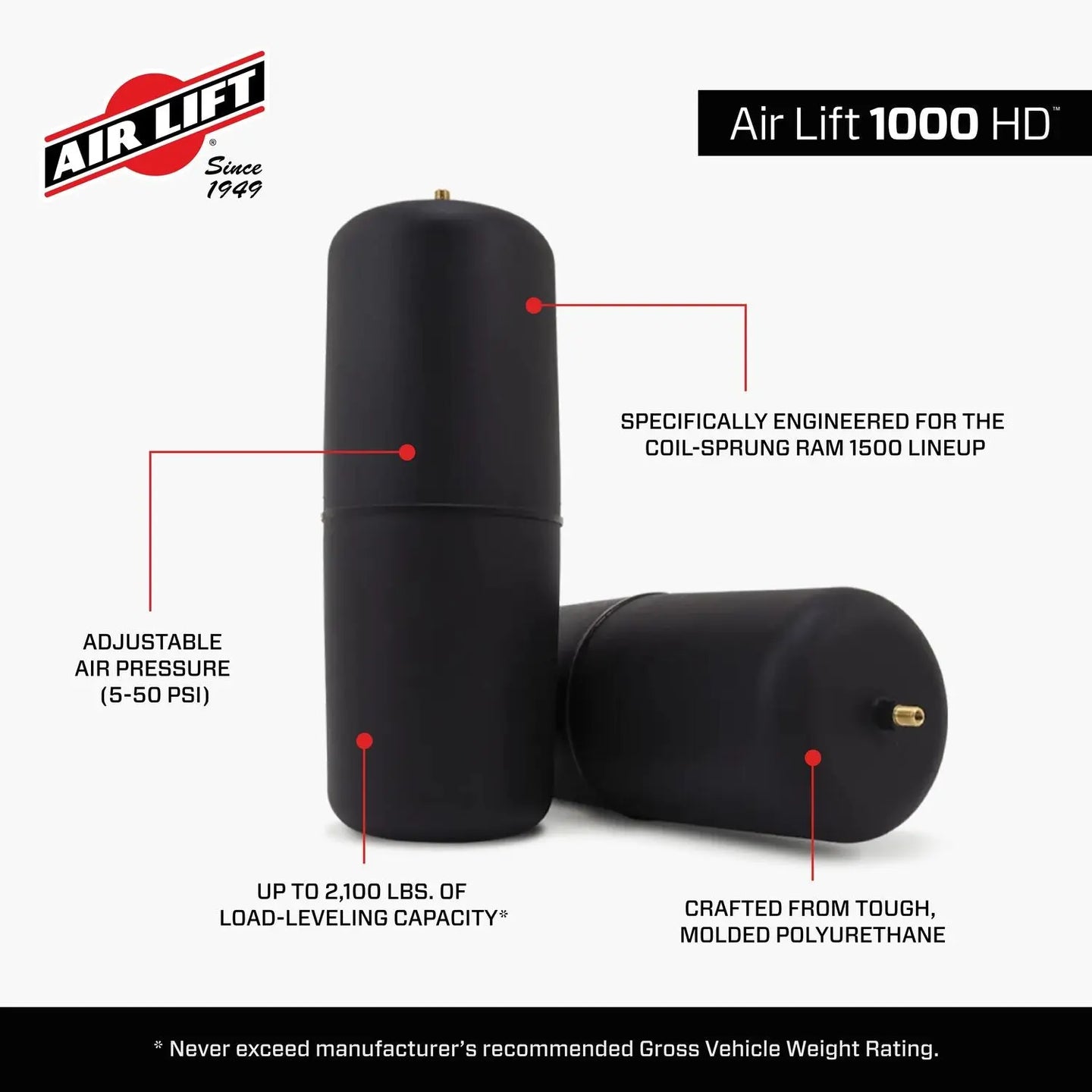 Air Lift 1000HD Air Spring Kit - 60828HD - image 3