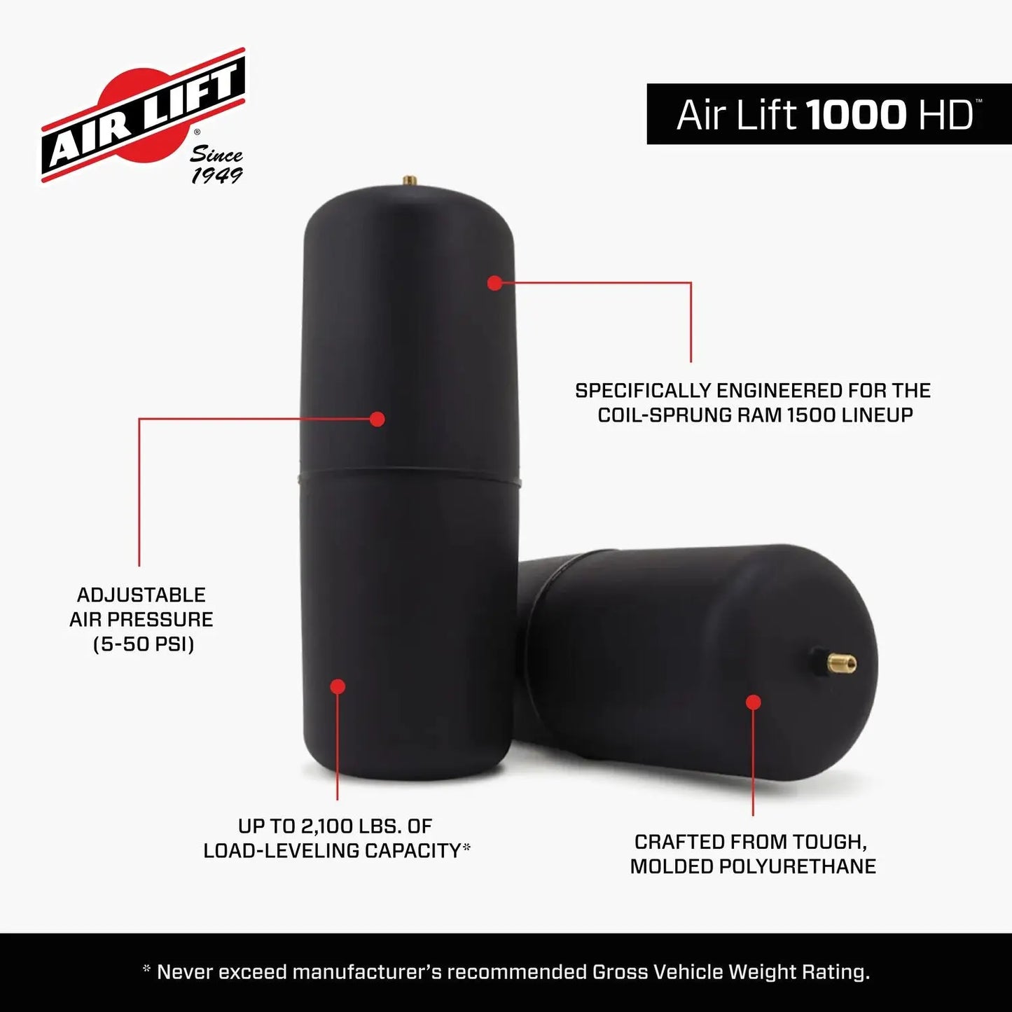 Air Lift 1000HD Air Spring Kit - 60828HD - image 3
