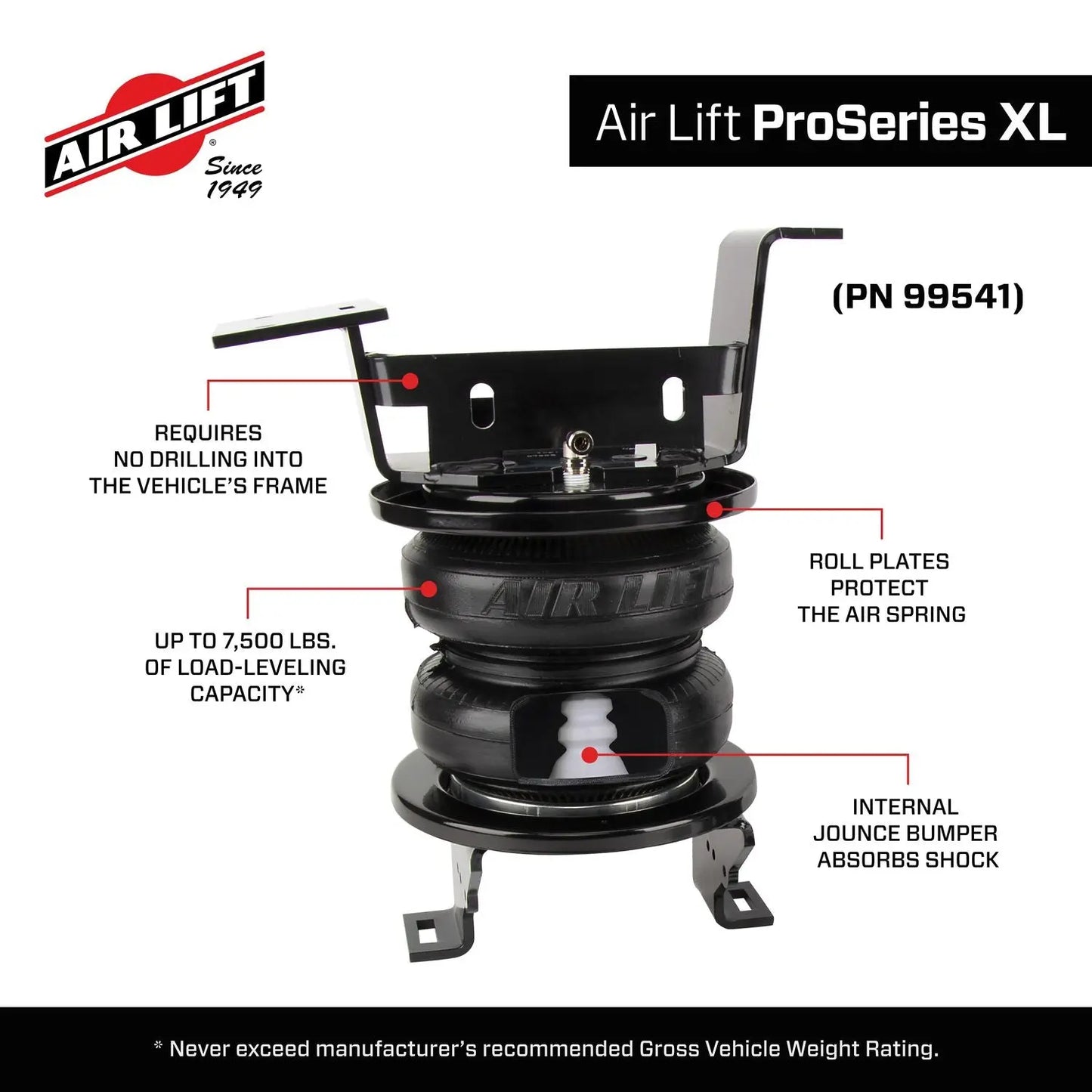 Air Lift ProSeries 7500 XL Ultimate Air Spring Kit 99541 2020-2026 Silverado/Sierra 2500HD/3500HD Air Lift
