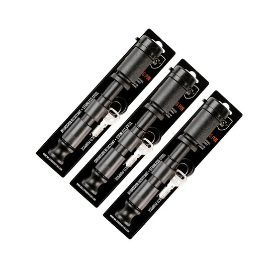 Black Ops 5/8 inch Locking Pin, 3-Pack Keyed Alike BulletProof Hitch