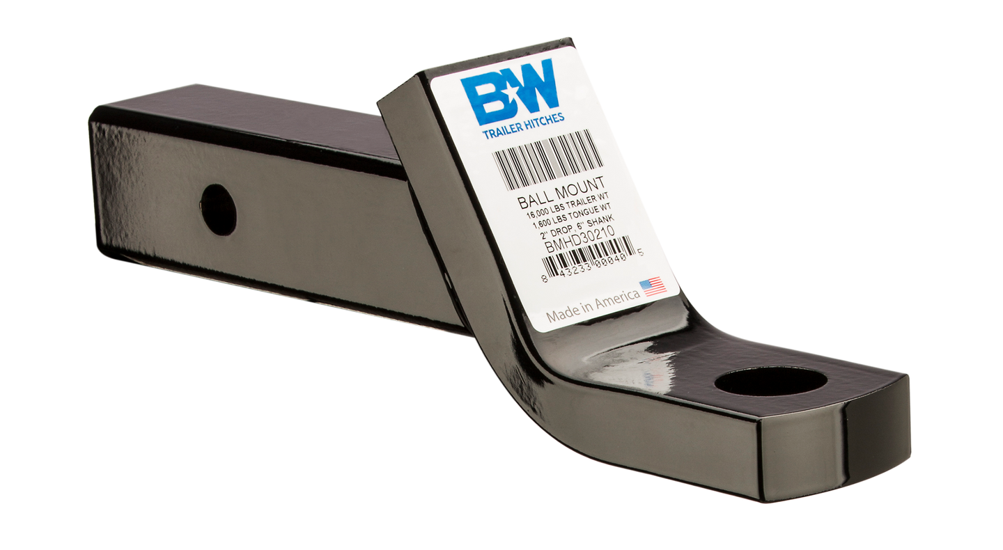 B&W Trailer Hitches BMHD30210 2.5" Ball Mount 16K 2" Drop - primary image