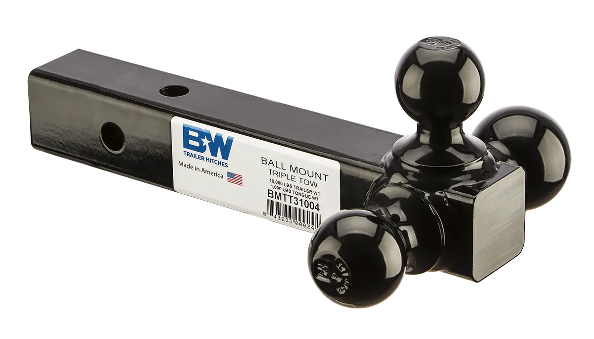 B&W Trailer Hitches BMTT31004 10K Triple Tow Ball Mnt-Pcwbag - primary image