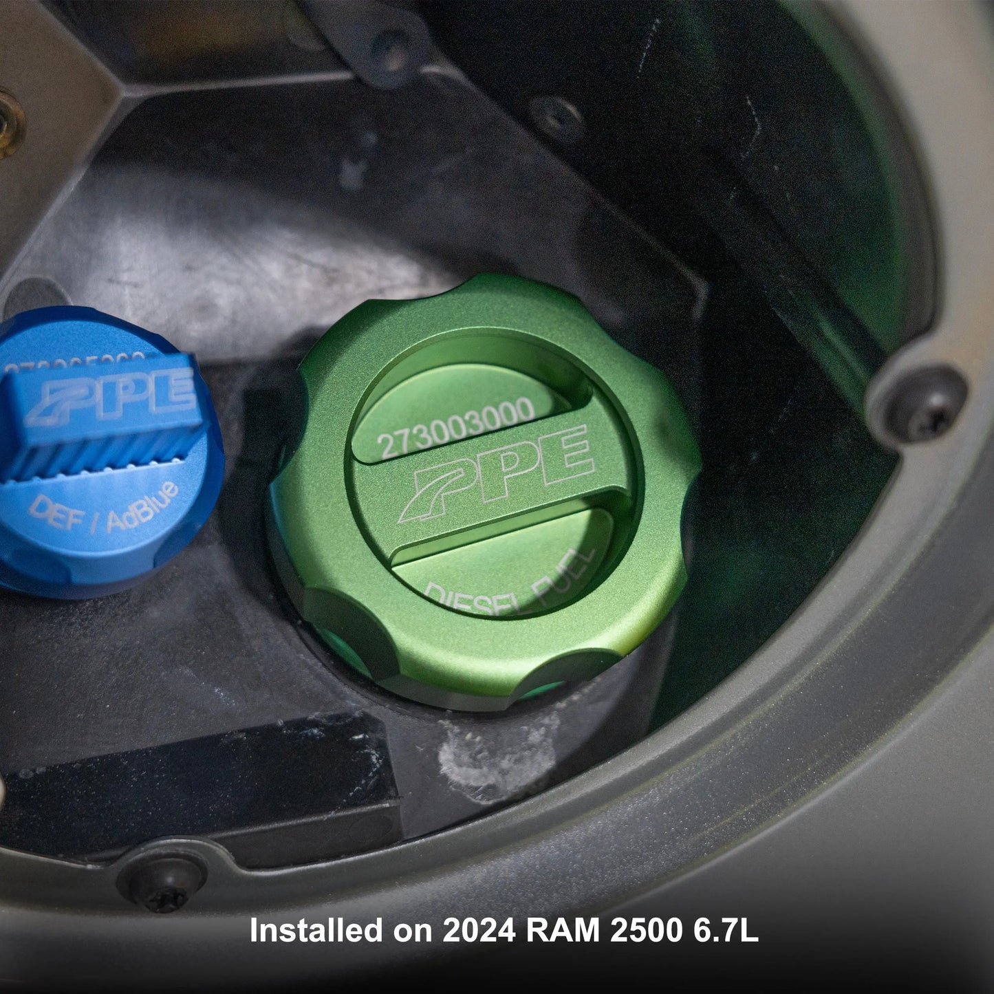 Billet Fuel Cap with Built-In Magnet – 6.7L Cummins &amp; 3.0L EcoDiesel PPE