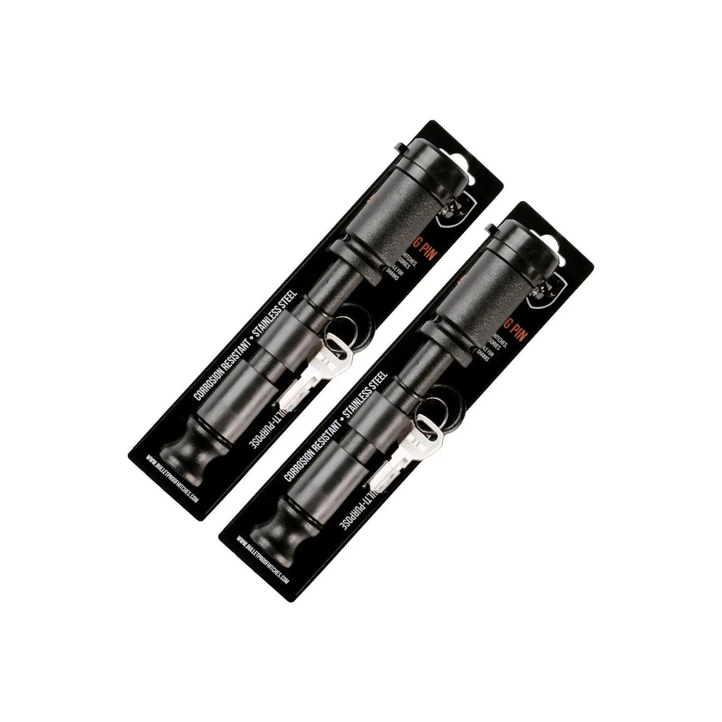 Black Ops 5/8 inch Locking Pin, 2-Pack Keyed Alike BulletProof Hitch BulletProof Hitches