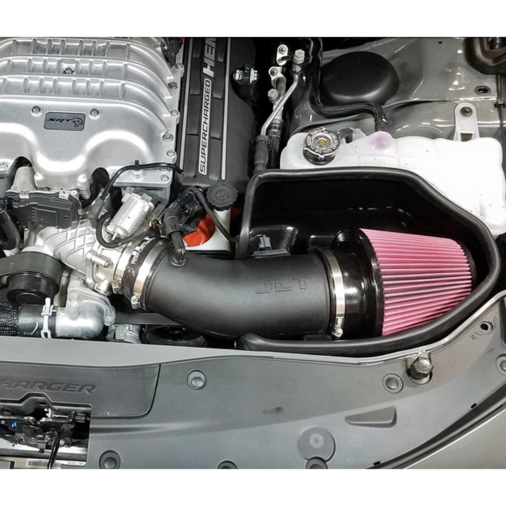 JLT Cold Air Intake Cotton Filter 2017-2019 Dodge Charger Hellcat, 2017-2018 Dodge Challenger Hellcat 6.2L, No Tuning Required Cotton Cleanable Filter view 1