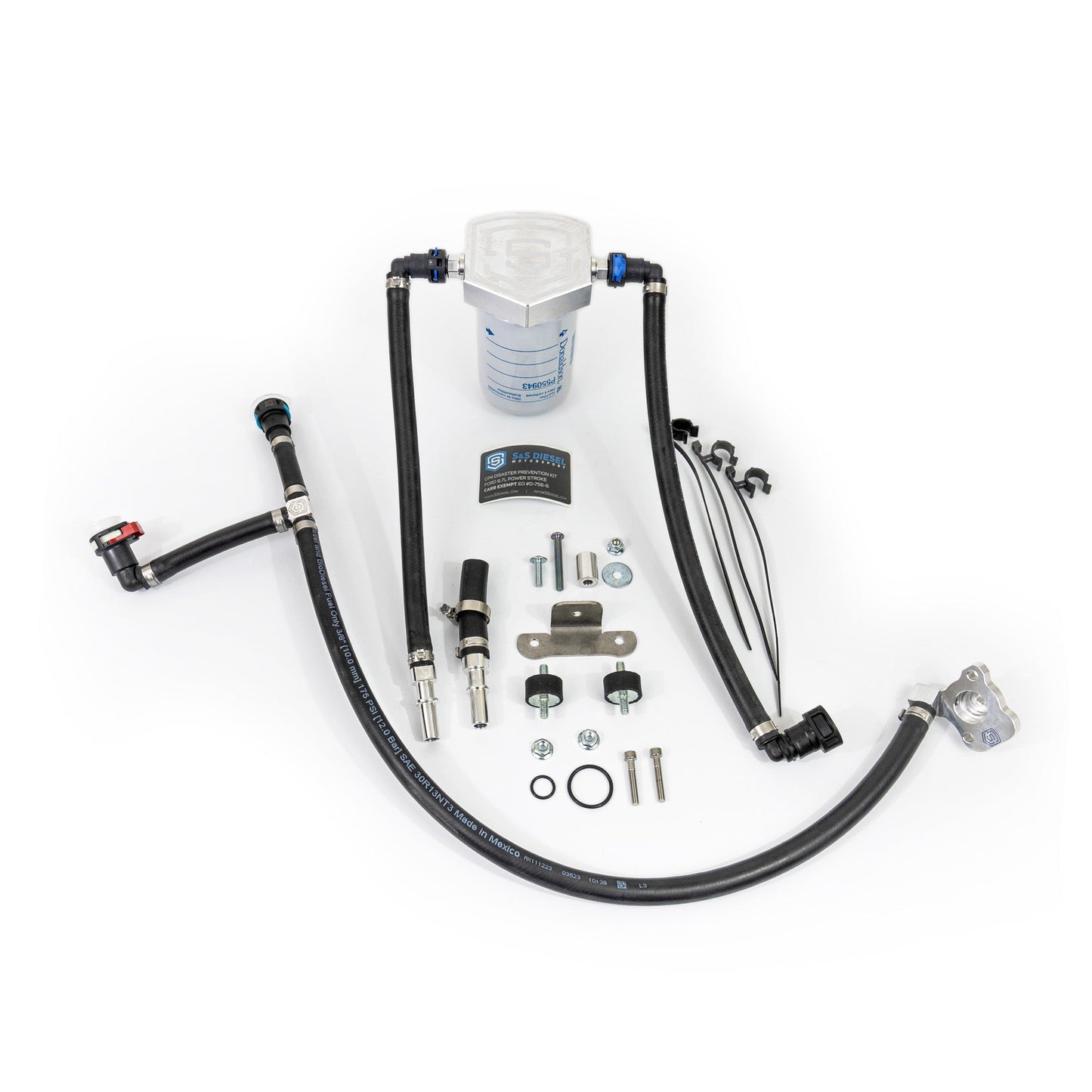 Gen2.1 2011-2025 6.7L Power Stroke CP4 Disaster Prevention Kit Billet Filter Head Upgrade With Filter S&S Diesel SS Diesel Motorsport