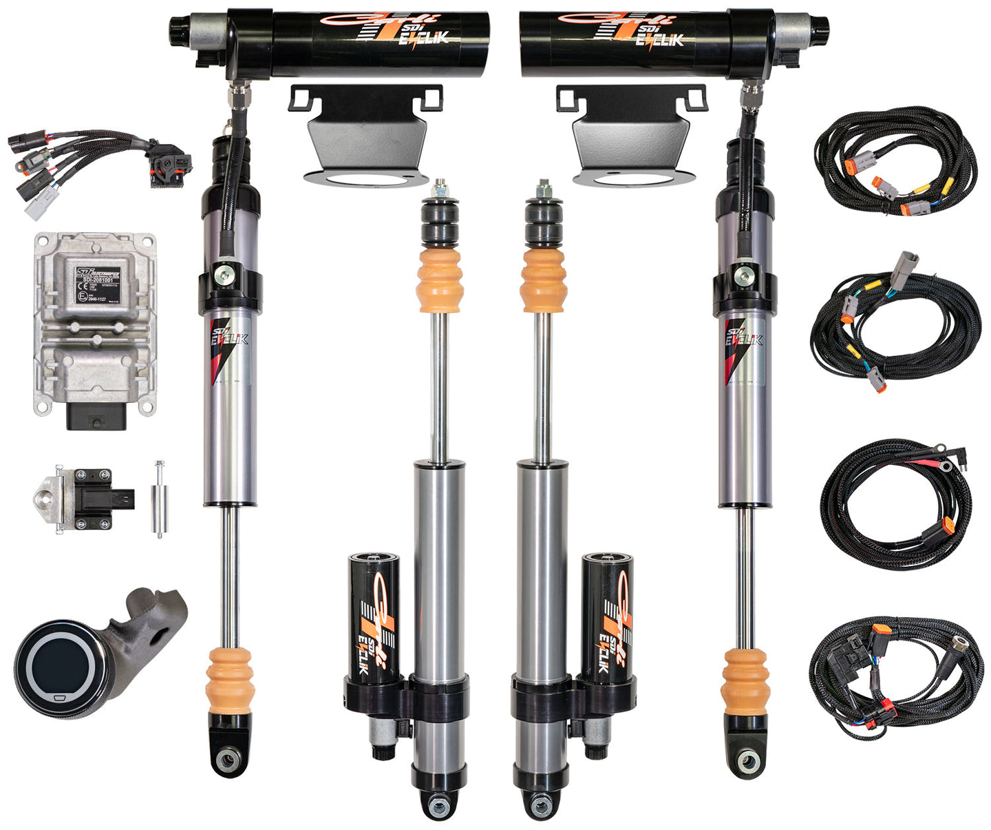 19-23 RAM 2500 4x4 Diesel Eventure 2.5 Inch RR Front & Rear Shock Package 3.25 inch Lift RES Mounts & Brake Line Tabs Carli Suspension Carli Suspension
