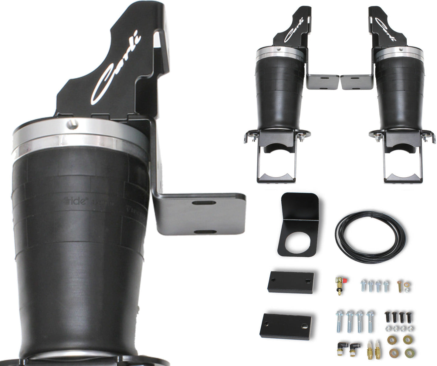 Long Travel Air Bag System2012 RAM 3500 SRW 4x4 Diesel with 4.0 inch axle tube And 1-2 inch Rear Lift Carli Suspension Carli Suspension