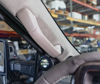compare product 2025 Ford Super Duty Platinum E-Venture Touch Screen Mount Suede A-pillar Carli Suspension