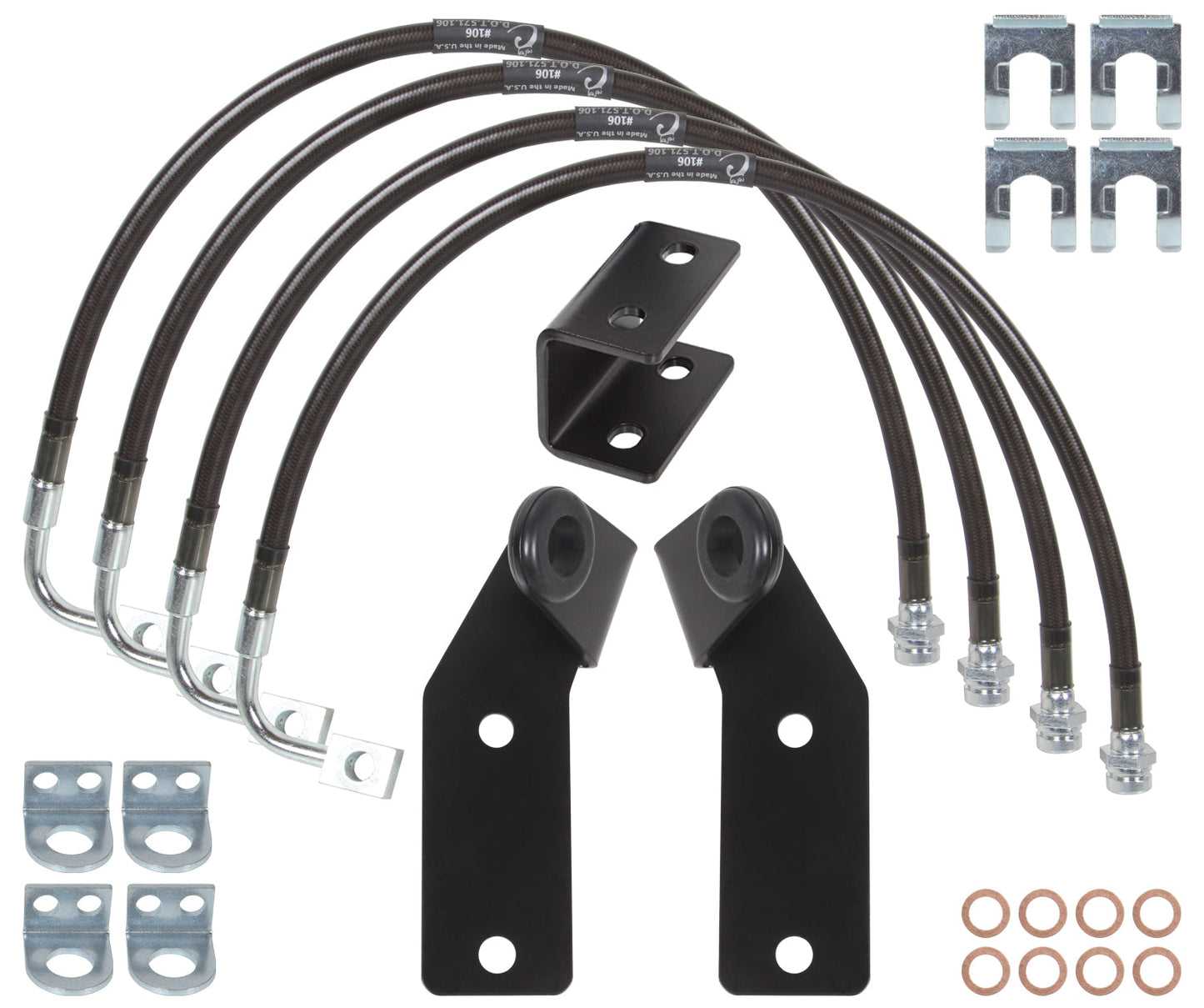 Extended Brake Lines Guides And E-Brake Drop Bracket Carli Suspension Carli Suspension