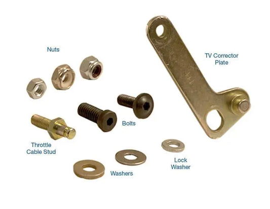 Carburetor TV Linkage Corrector Kit - Fits Edelbrock®-Style Throttle Arm