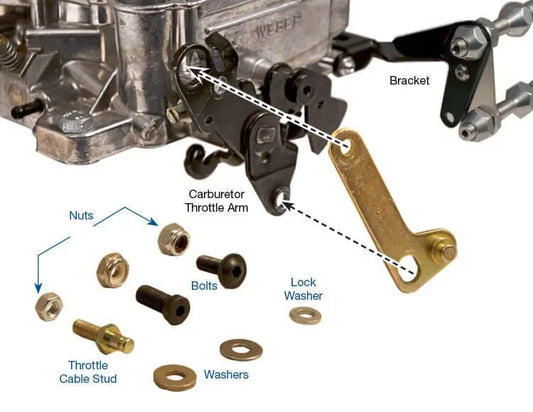 Suncoast Carburetor TV Linkage Corrector Kit - Fits Edelbrock®-Style Throttle Arm