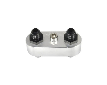 compare product Suncoast Case Cooler Line Manifold Adapter w/ Two -6 AN Fittings