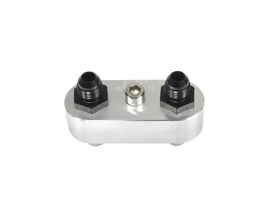 Case Cooler Line Manifold Adapter w/ Two -6 AN Fittings