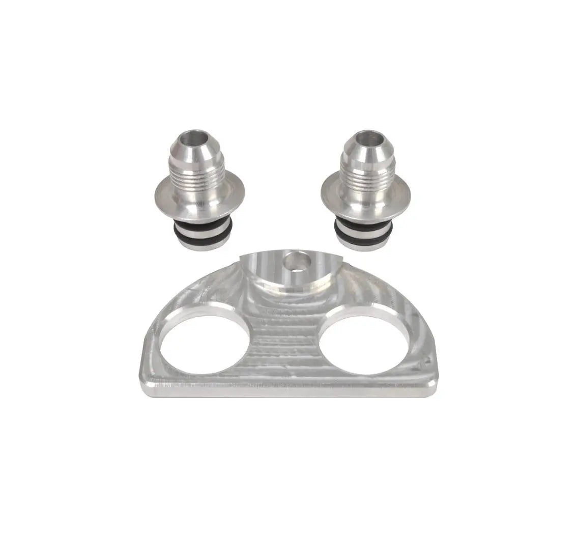 Case Cooler Line Manifold Adapter w/ Two -8 AN Fittings