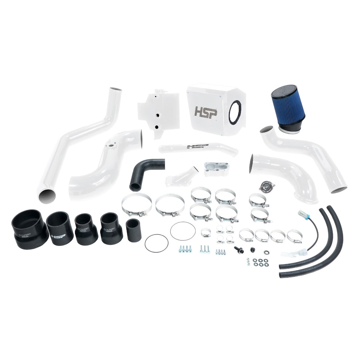 HSP Deluxe No Bridge/ With Cold Side Bundle Kit For 2004.5-2005 Silverado/Sierra 2500/3500-Polar White - HSP Diesel