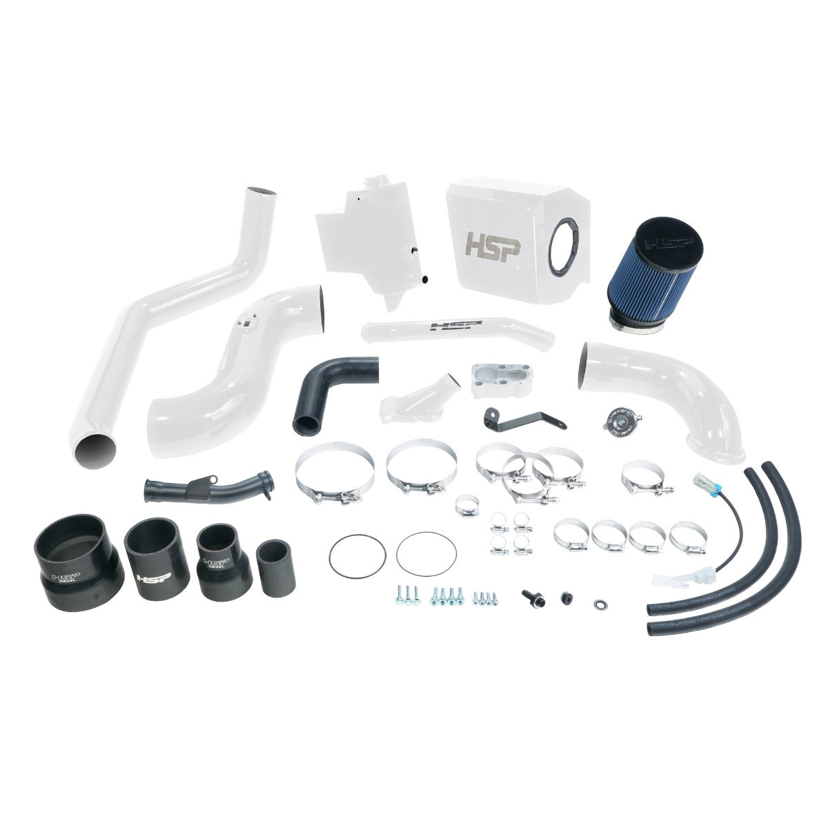 HSP Deluxe No Bridge/Cold Side Bundle Kit For 2007.5-2010 Silverado/Sierra 2500/3500-Polar White - HSP Diesel