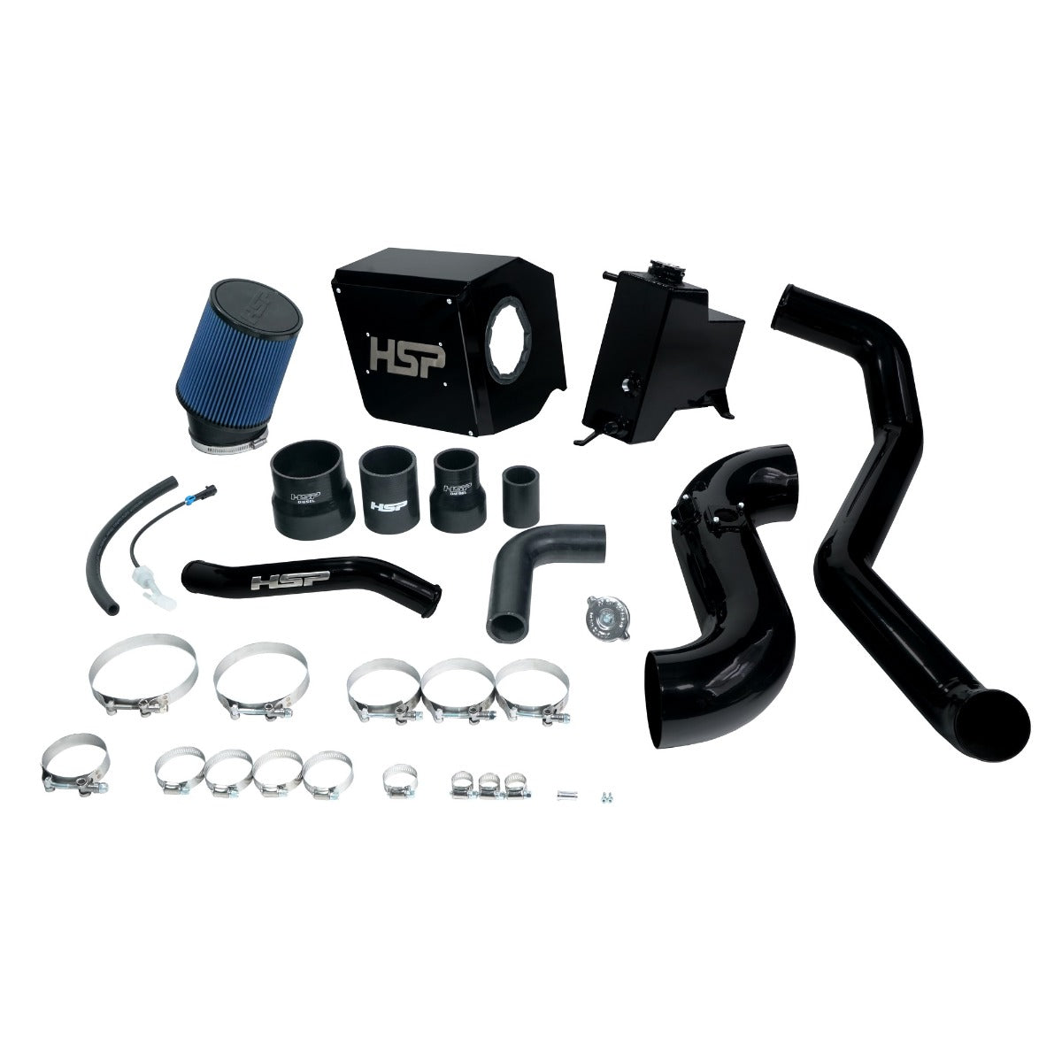 HSP Deluxe No Bridge/Cold Side Bundle Kit For 2013-2014 Silverado/Sierra 2500/3500-Flag Red
