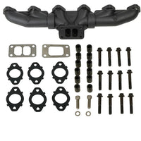 EXHAUST MANIFOLD KIT STOCK/T3 DODGE 24-VALVE 5.9L CUMMINS 1998.5-2002 BD Diesel