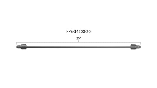20 Inch High Pressure Fuel Line 8mm x 3.5mm Line M14 x 1.5 Nuts Fleece Performance Fleece Performance