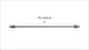 20 Inch High Pressure Fuel Line 8mm x 3.5mm Line M14 x 1.5 Nuts Fleece Performance Fleece Performance