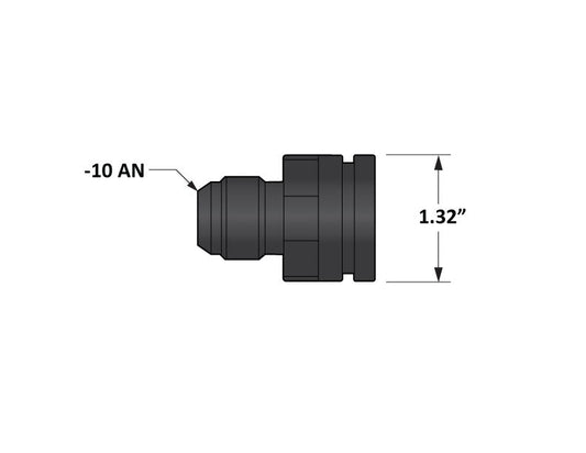Adapter Fitting -10AN Male to 1.325 Inch Bore Fleece Performance Fleece Performance
