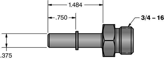 3/8 Inch Quick Connect to 3/4 Inch-16 O-ring (-8 AN) Fleece Performance Fleece Performance