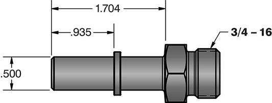 1/2 Inch Quick Connect to 3/4 Inch-16 O-ring (-8 AN) Fleece Performance Fleece Performance