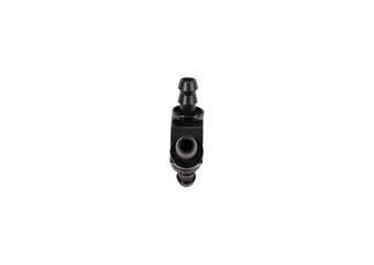 compare product 3/8 Inch Black Anodized Aluminum Y Barbed Fitting (For -6 Pushlock Hose) Fleece Performance