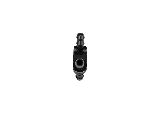 3/8 Inch Black Anodized Aluminum Y Barbed Fitting (For -6 Pushlock Hose) Fleece Performance Fleece Performance