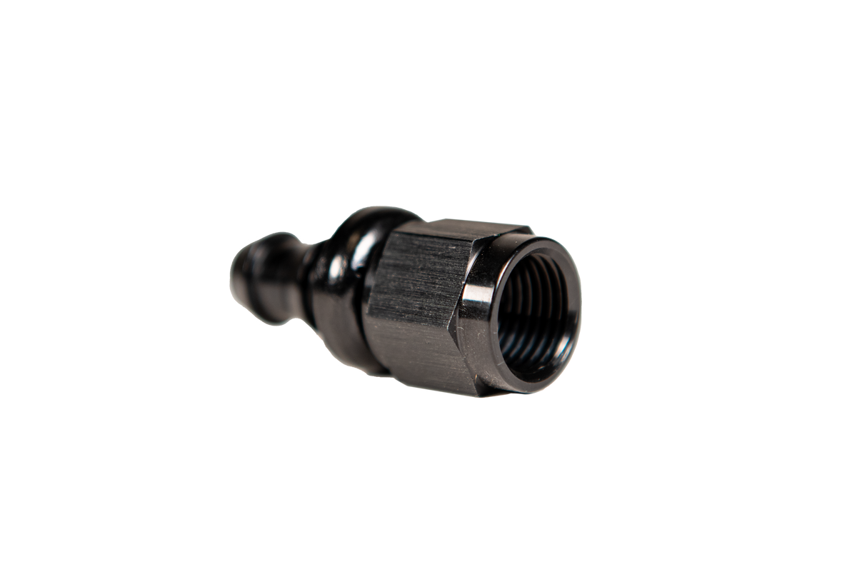 -8 Straight to Hose Barb Black Fleece Performance Fleece Performance