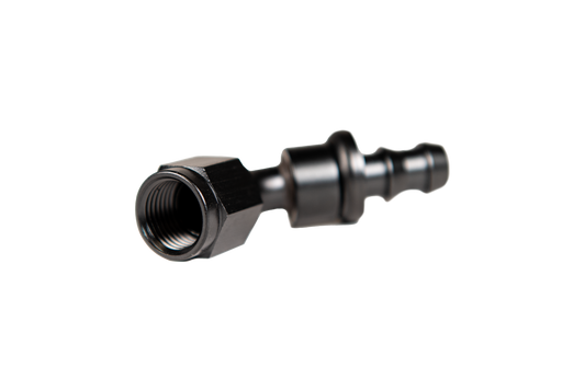 -8 45 Degree to Hose Barb Black Fleece Performance Fleece Performance