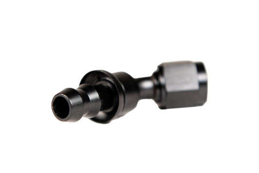 -8 45 Degree to Hose Barb Black Fleece Performance