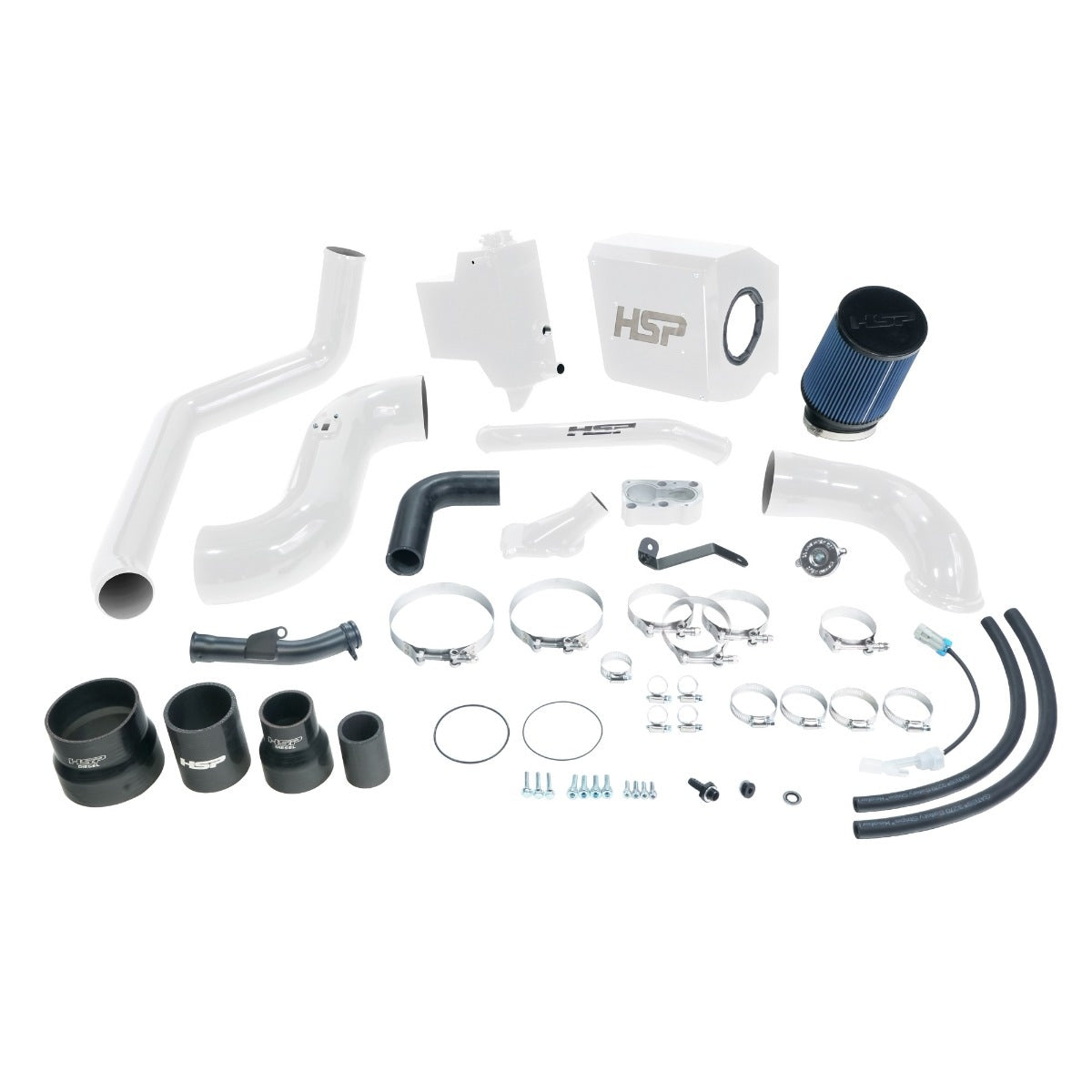 Deluxe No Bridge/Cold Side Bundle Kit For 2007.5-2010 Chevrolet/GMC-Polar White HSP Diesel - HSP Diesel