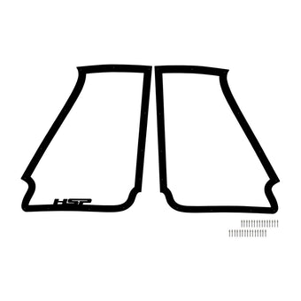 compare product 15-16 GMC 2500 And 3500 Hood Mirror Silk Satin Black HSP Diesel