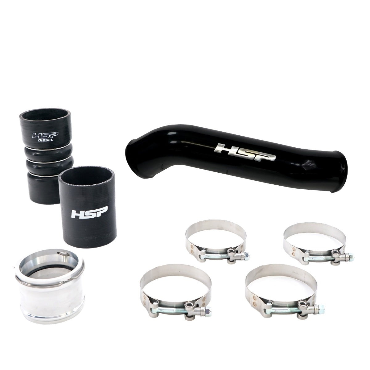 Replacement Hot Side Tube For 2011-2022 Ford Powerstroke F250/350 6.7L-Silk Satin Black HSP Diesel - HSP Diesel