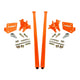 Traction Bars For 2011-2017 Ford Powerstroke 6.7L F250 F350 SRW (ECSB)-M&M Orange HSP Diesel - HSP Diesel