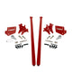 Traction Bars For 2017.5-2022 Ford Powerstroke 6.7L F350 SRW (ECLB,CCSB)-Flag Red HSP Diesel - HSP Diesel