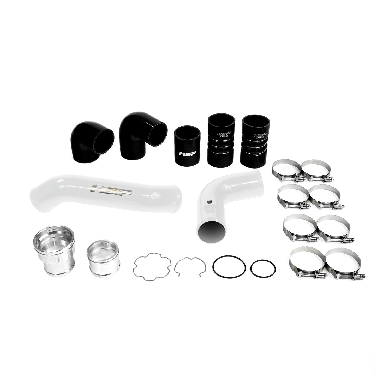 Intercooler Bundle Kit For 2011-2022 Ford Powerstroke F250/350 6.7L-Polar White HSP Diesel - HSP Diesel